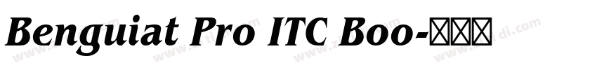 Benguiat Pro ITC Boo字体转换